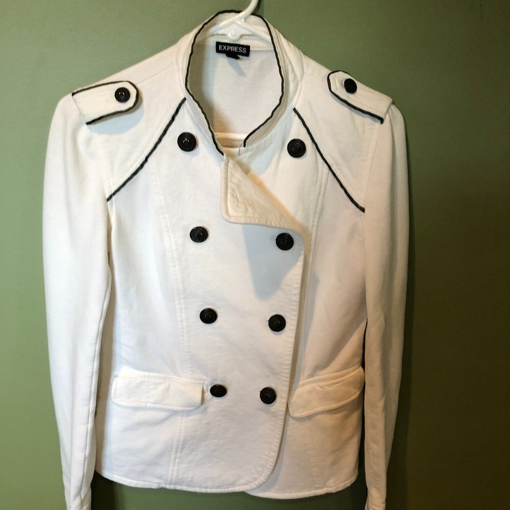 Express Double breasted White cotton Jacket